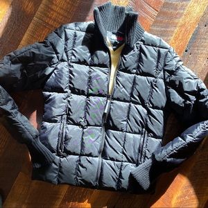 Cute black puffer jacket made by Tommy Hilfiger